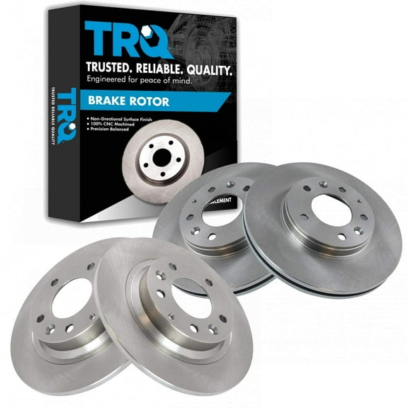 TRQ Front and Rear Brake Rotors Set Fits Select 2003-2005 Mazda 6