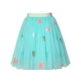 thumbnail image 1 of Falda para Niña Azul con Corazones de Lentejuelas Tutú Brillante para Bailar 2-3 Años, 1 of 6