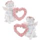 thumbnail image 1 of Angel Statue with Love Heart Shaped Wreath for Valentines Day 2Pcs, 1 of 5