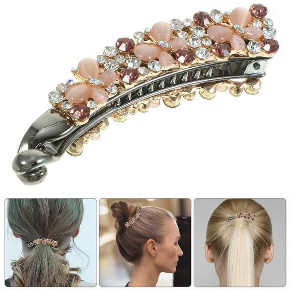 ETEREAUTY Hair Clip Banana Hair Clip Metal Multi 1Pack for Parties