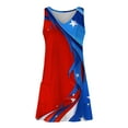 thumbnail image 4 of Women's Casual Summer Dress Sleeveless V Neck Loose Beach Swimsuit Cover Up Patriotic Flag Print with Pockets Womens Casual Trendy Midi Dresses, 4 of 4