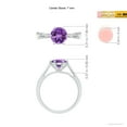 thumbnail image 4 of ANGARA Natural Tapered Shank 1.15 ct Amethyst Ring with Diamonds in 925 Sterling Silver for Women (Size-7mm) | February Birthstone, Anniversary, Jewelry Gift for Women | Natural Amethyst Ring, 4 of 9