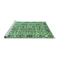 thumbnail image 2 of Ahgly Company Machine Washable Indoor Rectangle Abstract Turquoise Blue Modern Area Rugs, 5' x 8', 2 of 4