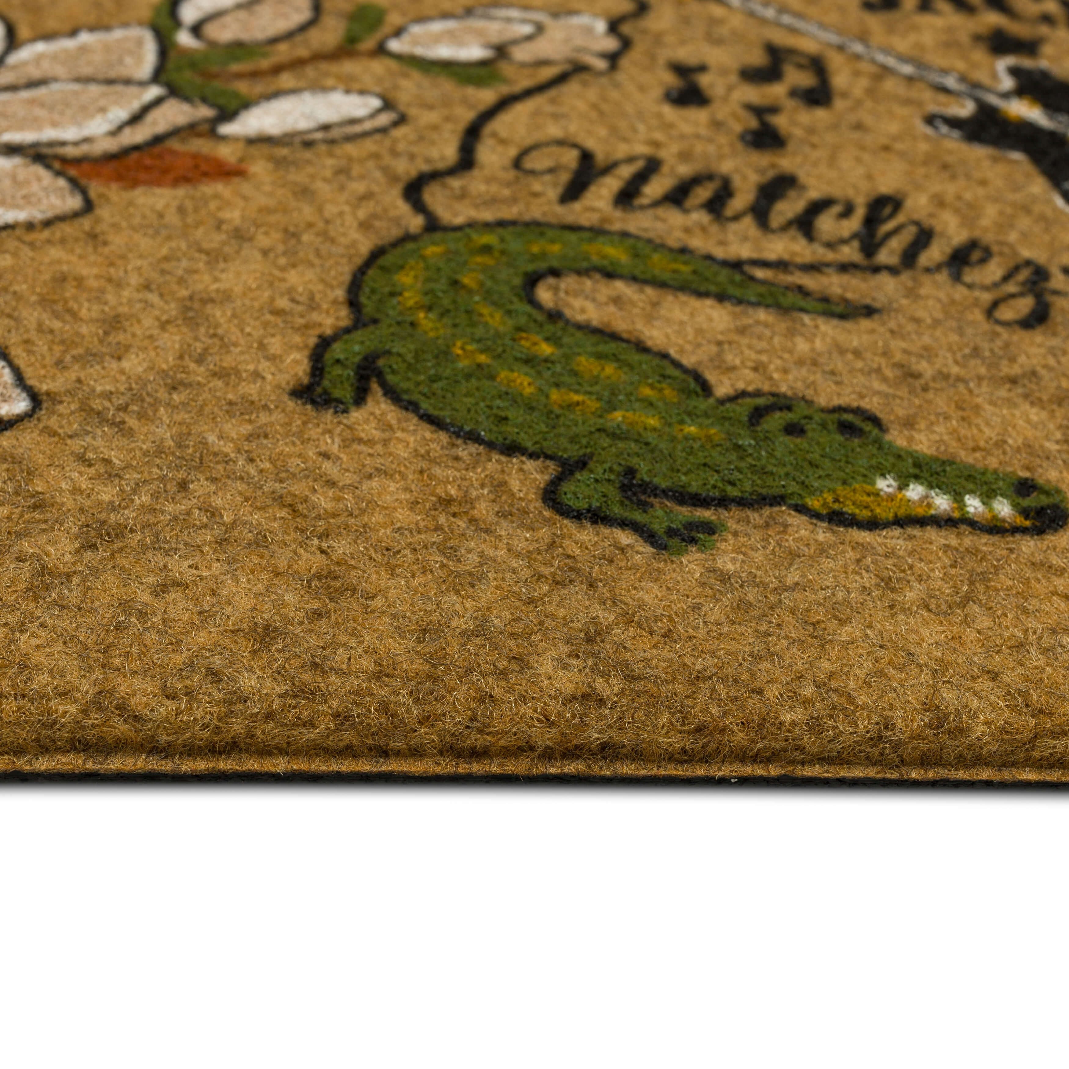 Mohawk Home Mississippi Indoor/Outdoor All Weather Polyester Rubber Backed Rectangle Doormat, Tan, 18" x 30"