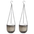 thumbnail image 1 of 2pcs Self Watering Hanging Planter Indoor Hanging Flower Pot Outdoor Hanging Plant Pot Basket Random Style, 1 of 6