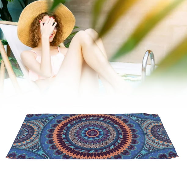 SYOURSELF Grande serviette de plage en microfibre à séchage
