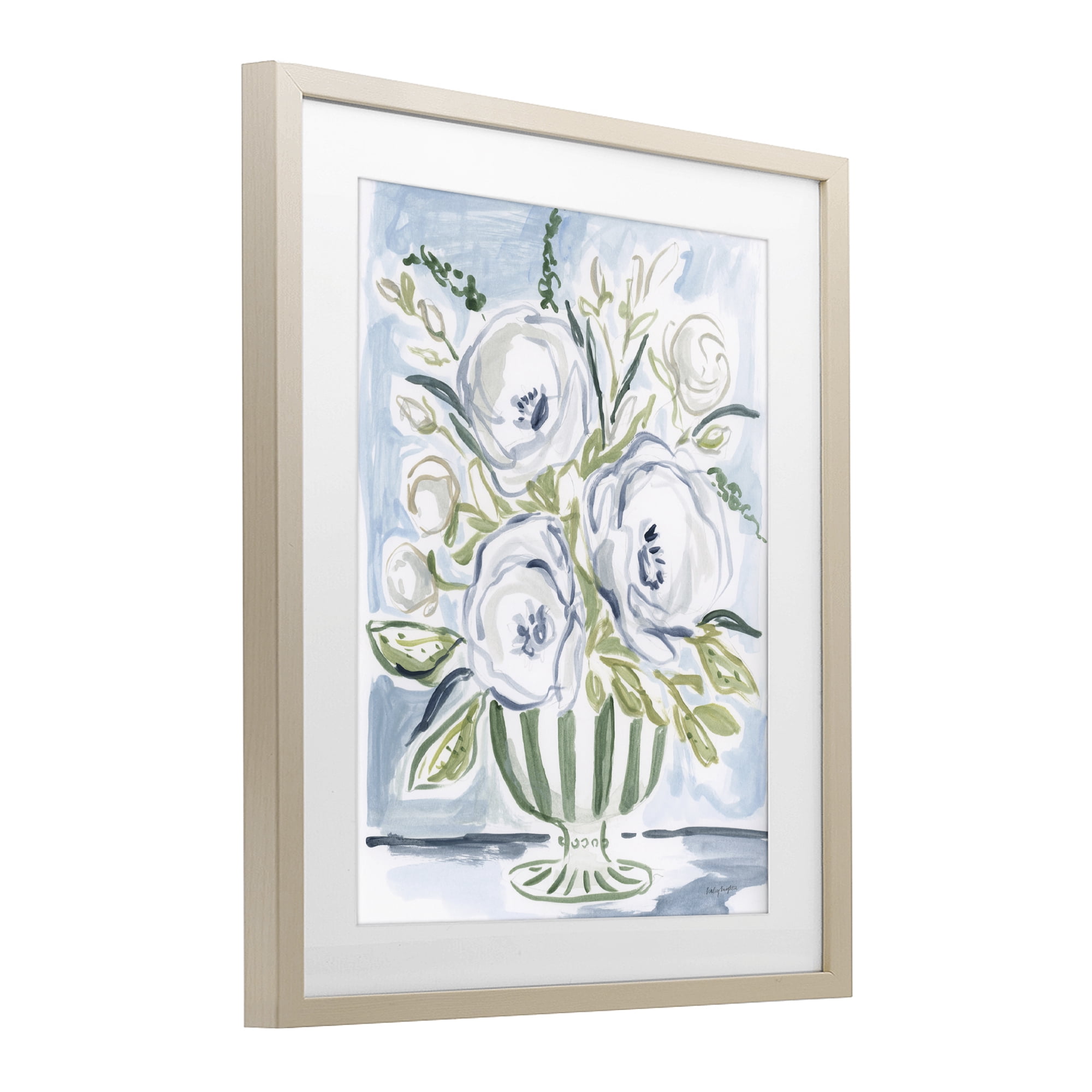 Stupell Industries Fiona Pastel Floral Bouquet Birch Framed Print Under Glass, design by Haley Knighten