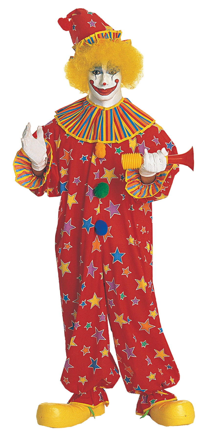 Mens Clown Costume
 Red and Yellow Clown Men Costume with Matching Hat Walmart