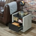 thumbnail image 5 of Home Square Gare Industrial Wood Storage End Table in Black - Set of 2, 5 of 8