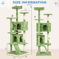 thumbnail image 2 of YRLLENSDAN 70 inch Tall Cat Tree Tower for Indoor Cats, Large Cat Tower with Scratching Post, Cat Climbing Tower with Cat Tree House, Sturdy Cat Condo, Green, 2 of 7