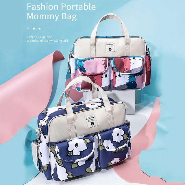 Insular Portable Diaper Bag Handbag Mummy Bag Travel Bag for Newborn Infant Necessities Supplements
