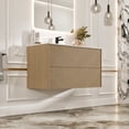 thumbnail image 2 of Eviva Lotus 30"W x 19"D Oak Wallmount Bathroom Vanity with White Solid Surface Integrated Sink Top, 2 of 8