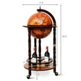thumbnail image 4 of Giantex Wine Bar Stand, 16th Century Italian Wood Globe Rack, Liquor Bottle Shelf wi/Wheels, 4 of 10