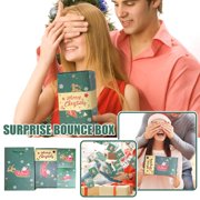 FnPti Surprise Gift Box Explosion for Money Christmas, Explosion Gift Box, Christmas Surprise Box, Joyful Surprise Gift Box Set, Novelty Explosion Box Xmas Gift, Green, 16 PCS