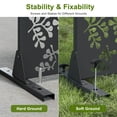 thumbnail image 6 of MAYEERTY 72"x47" Outdoor Privacy Screen with Stand, 3 Panels Metal Balcony Decorative Screen, Black, 6 of 7