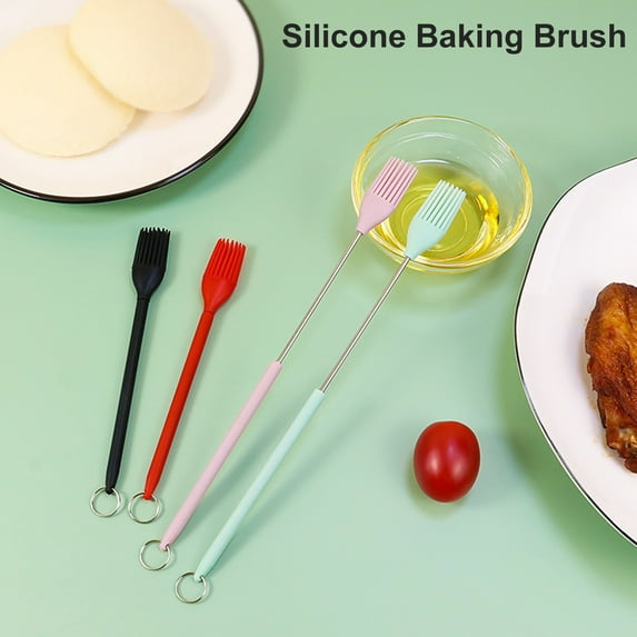 Reheyre Adjustable Oil Brush - Easy to Dip, Non-fluffy, Silicone Baking Tool, BBQ Cooking Pastry Brush for Cooking
