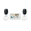Motorola VM75-2 Video Baby Monitor | 1000ft Range 2.4 GHz Wireless 5" Screen | Two-Way Audio and (2) Remote Pan, Digital Tilt, Zoom Dual Cameras | Room Temp, Lullabies, Night Vision