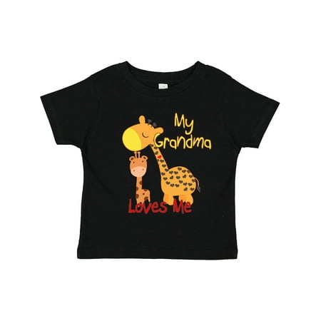 

Inktastic My Grandma Loves Me Giraffe Gift Toddler Boy or Toddler Girl T-Shirt