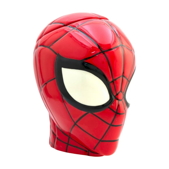Galletero de Cerámica Decorativo Ambient 21 Cabeza Spider Man 3D Con Tapa Hermética y Caja de Regalo