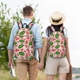 thumbnail image 6 of Naloa Canvas Backpack for Men Women Watermelon Print Rucksack Casual Travel Daypack Large and Small Durable College Tote Satchel Bookbag for Teens, 6 of 8
