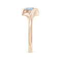 thumbnail image 5 of Angara Natural 0.72 Ct. Aquamarine Solitaire Ring in 14K Rose Gold for Women (Ring Size: 8), 5 of 11