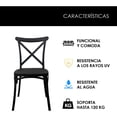 thumbnail image 4 of JAUZ IMPROVEMENT 2pz Silla Color Negro Minimalista Tipo Crossback Ideal Para Comedor (A2018), 4 of 5