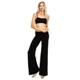 thumbnail image 5 of Black Foldover Yoga Pants, 5 of 7