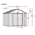 thumbnail image 3 of EZEE Shed Steel Storage 10 x 8 ft. Galvanized Extra High Gable Cream with Charcoal Trim, 3 of 8