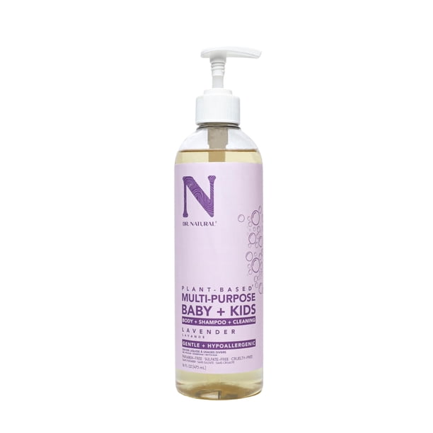 Dr. Natural Shampoo y Jabón Multiusos 473ml. Lavanda. 100% Natural. Bebé y Niño. 100% Hecho de Plantas y Aceites Naturales. Orgánico e Hipoalergénico.