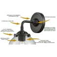 thumbnail image 2 of Innovations Lighting 284-1W Large Cone Large Cone 1 Light 9" Tall Bathroom Sconce - Black, 2 of 6