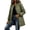 Army Green, variant on Women's Winter Quilted Outerwear Mid Length Padded Coat Full Zip Long Sleeve Jackets with Side Pockets for Fall Winter Warm Daily Black M