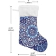 thumbnail image 2 of Coolnut Christmas Stockings Mexican Talavera Pattern Large Candy Stockings Stuffers Cute Xmas Sock Decorations 2PCS for Home Holiday Party 12" x18" Decor Gifts, 2 of 7