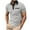 Grey, variant on Summer Collar Fashion Chest Pocket Short Sleeved Men's Short Sleeved Shirt Button Short Sleeved Collar Top/shirt