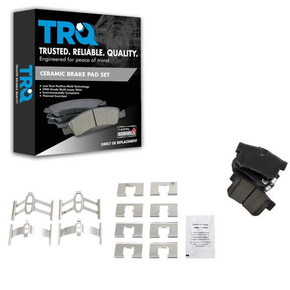 TRQ Ceramic Rear Brake Pad Left LH & Right RH for Honda Civic Acura Integra BFA73077 Fits select: 1990-2007 HONDA ACCORD, 2012-2015 HONDA CIVIC EX