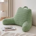 thumbnail image 1 of Reading Pillow Backrest Pillow with Shded Memory Foam for Adult & Children Designed for Bed and Couch Sitting Up Includes Arms Pockets and Washable Cover Off, 1 of 8