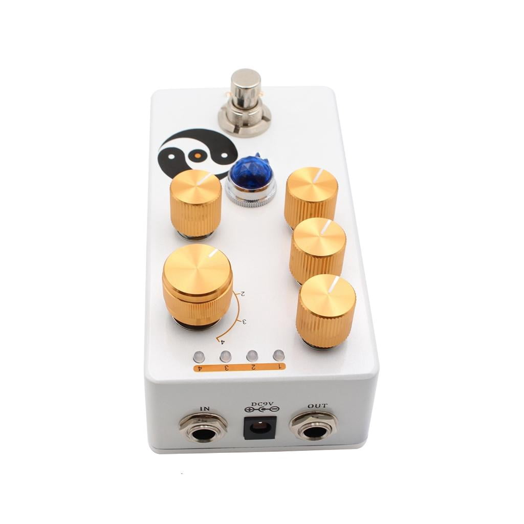 Osdhezcn Guitar Overdrive Effects Pedal Volumes/Tone/Gains/Voice/4 Mode Knob Overdrive Effector Electric Guitar Accessories