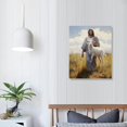 thumbnail image 3 of COMIO  Jesus Picture Poster, Jesus and The Lamb Canvas Wall Art, The Lord Is My Shepherd Wall Art, Jesus Painting, Christian Posters, 3 of 4