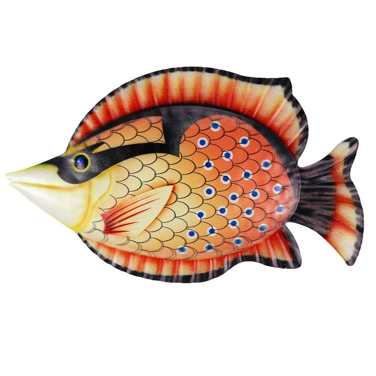 Pack of 6) 12 Inch Fish Decorative Wall Hanging Decor for Balcony