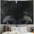 thumbnail image 2 of BCIIG Skulls Crow Dark Art Tapestry Wall Hanging Unique Style for Home Decor - Graphic Tapestries for Living Room Bedroom Dorm 40x30inch, 2 of 6