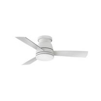 44 inch 3-Blade Ceiling Fan with Light Kit-Matte White Finish Bailey Street Home 81-Bel-4362394