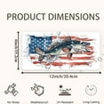 thumbnail image 2 of License Plate, Bass and American Flag Decorative Front,Personalized Stainless Steel License Plate Cover For Men Women,12.2" X 6.2", 2 of 7