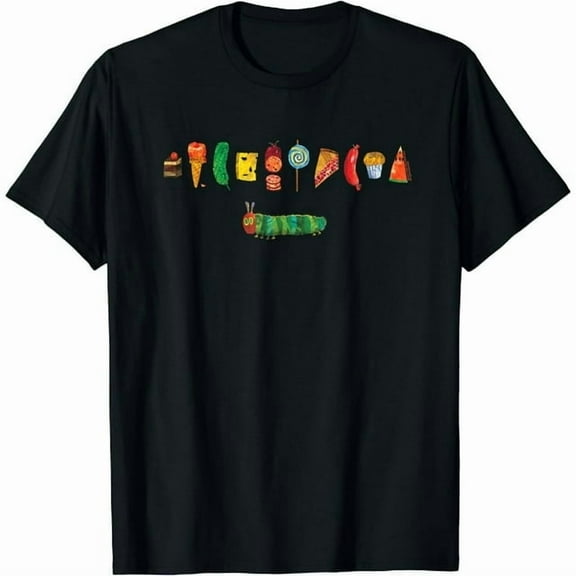 100% cotton tshirts men tee Eric Carle The Very Hungry Caterpillar Feast T-Shirt