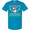 thumbnail image 3 of Inktastic Merry Christmas Sloth and Llama Ugly Sweater Style T-Shirt, 3 of 5