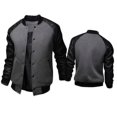 thumbnail image 2 of Men Baseball Varsity Letterman Jacket Pu Leather Bomber Coat, 2 of 2