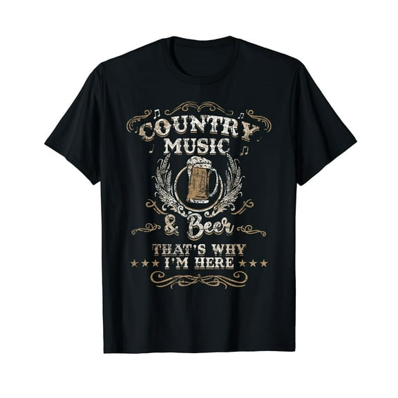 Vintage Country Music and Beer That's Why I'm Here Legends T-Shirt