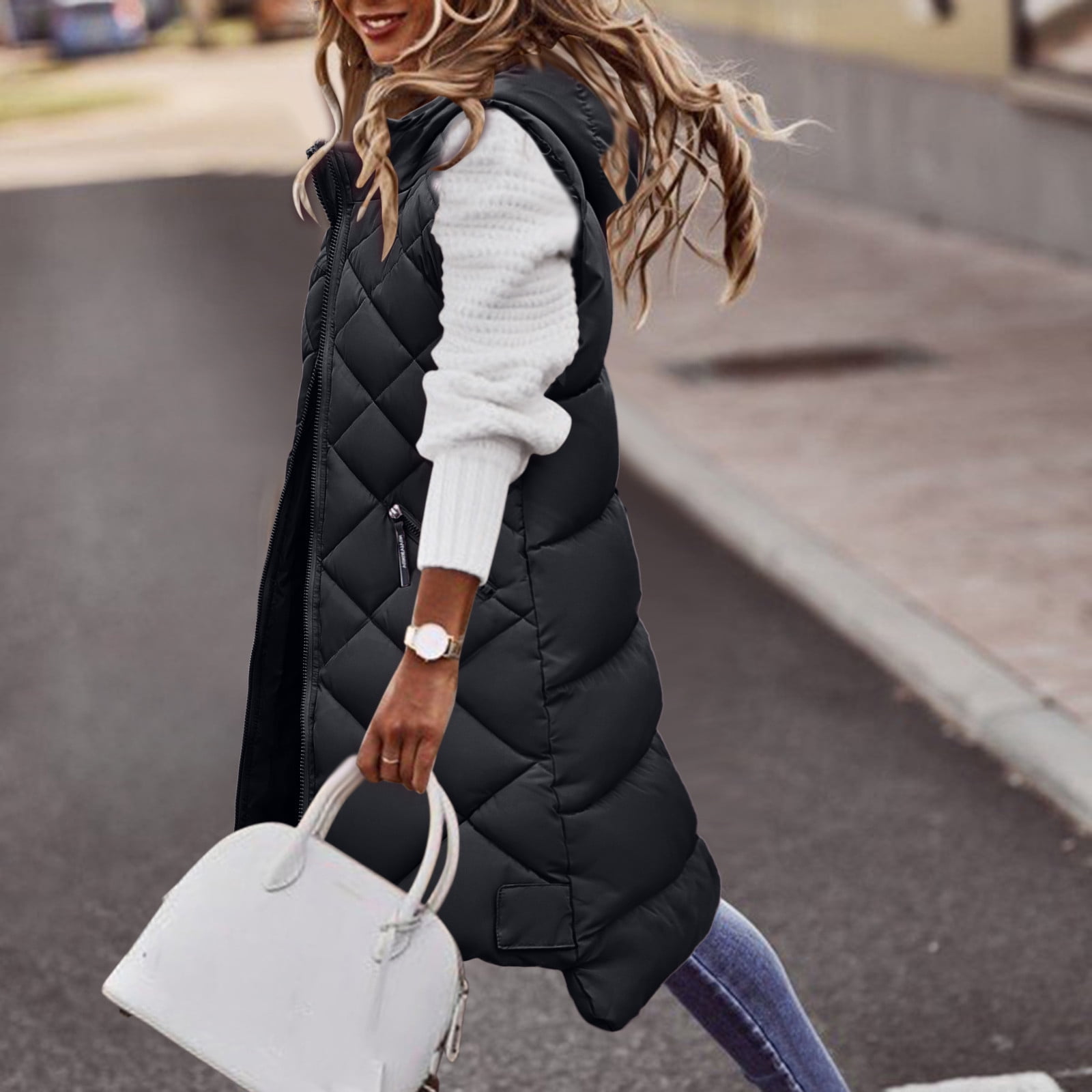 DONGXIEHYS Womens Vest Winter Warm Hoodie Sleeveless Outwear Casual Coat Jacket 