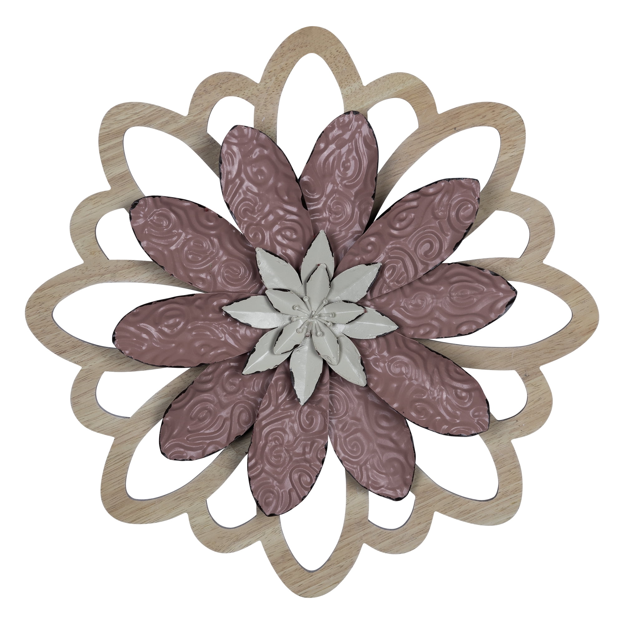 Tozai Home Colored Flower Wall Sculpture Pink 