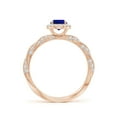 thumbnail image 2 of ANGARA Lab Grown Blue Sapphire Twisted Rope Shank Engagement Ring for Women in 14K Rose Gold (Size-7x5mm) | September Birthstone, Anniversary, Jewelry Gift for Women | Lab-Grown Blue Sapphire Ring, 2 of 8