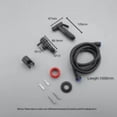 thumbnail image 2 of Black Handheld Bidet Sprayer Toilet Faucet Stainless Steel Cold Bathroom Shattaf Valve Jet Set, 2 of 4