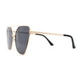 thumbnail image 3 of Womens Oversize Metal Rim Cat Eye Designer Sunglasses Gold Solid Black, 3 of 4